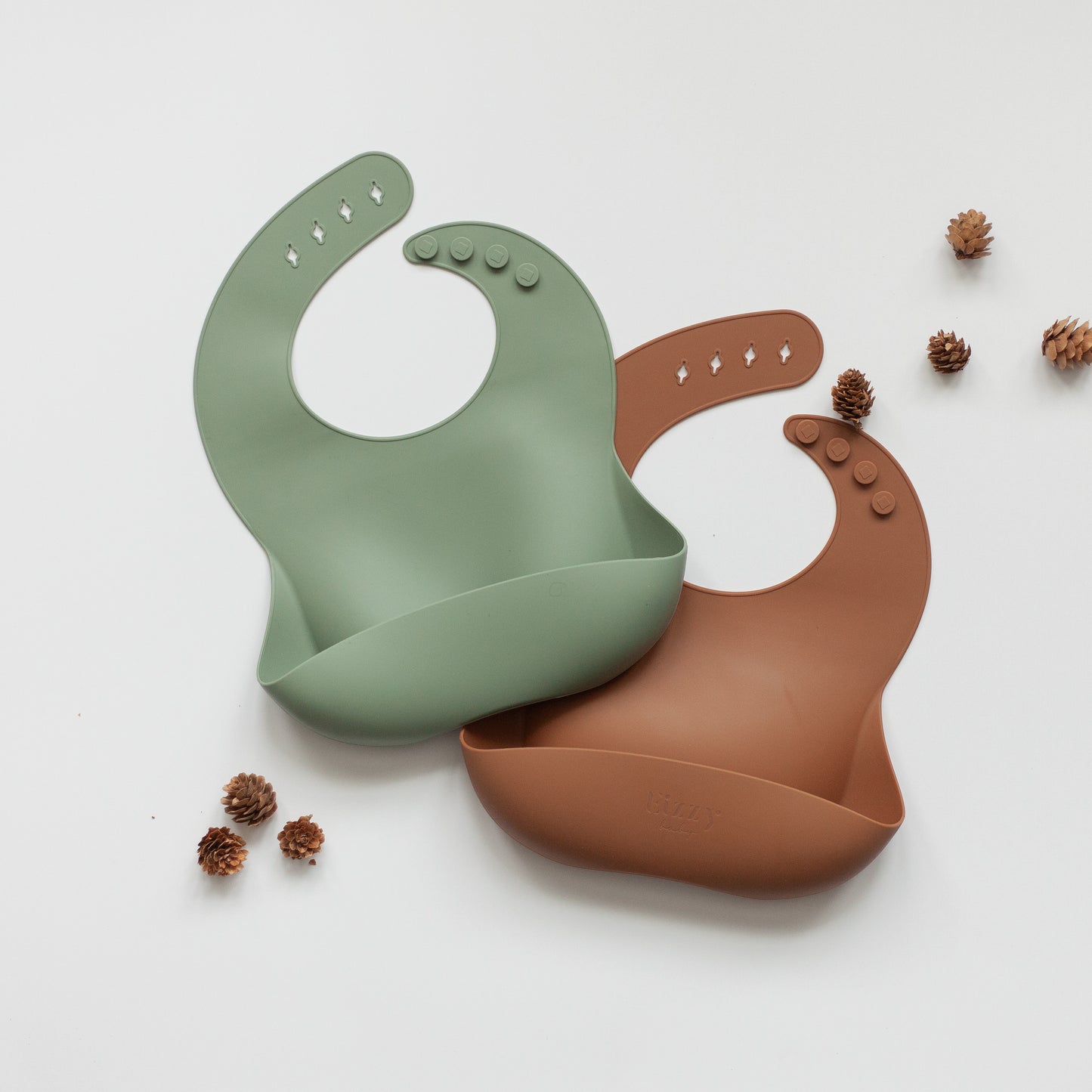 Baby Silicone Bib (Cocoa)