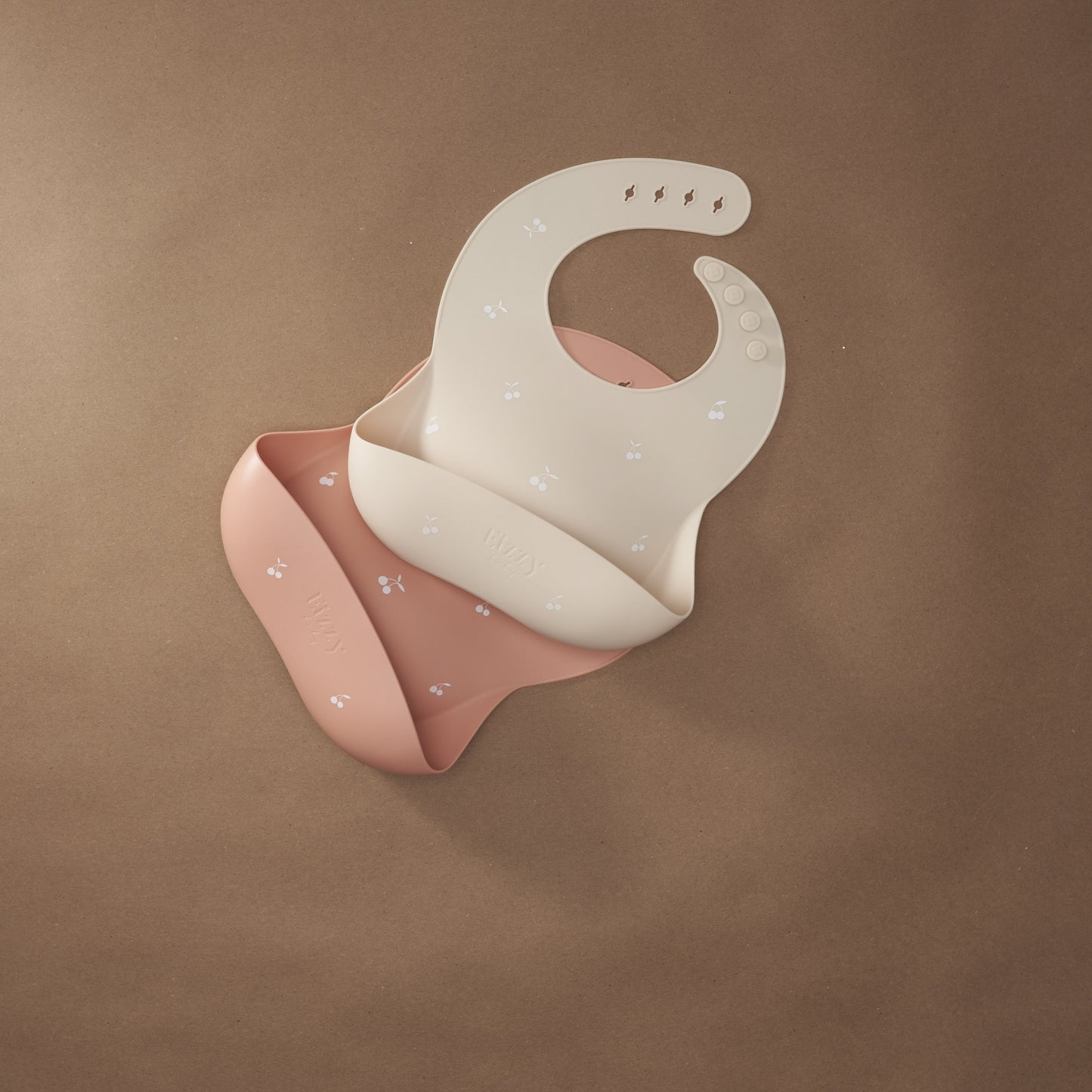 Baby Silicone Bib (Muted Pink Cherry)