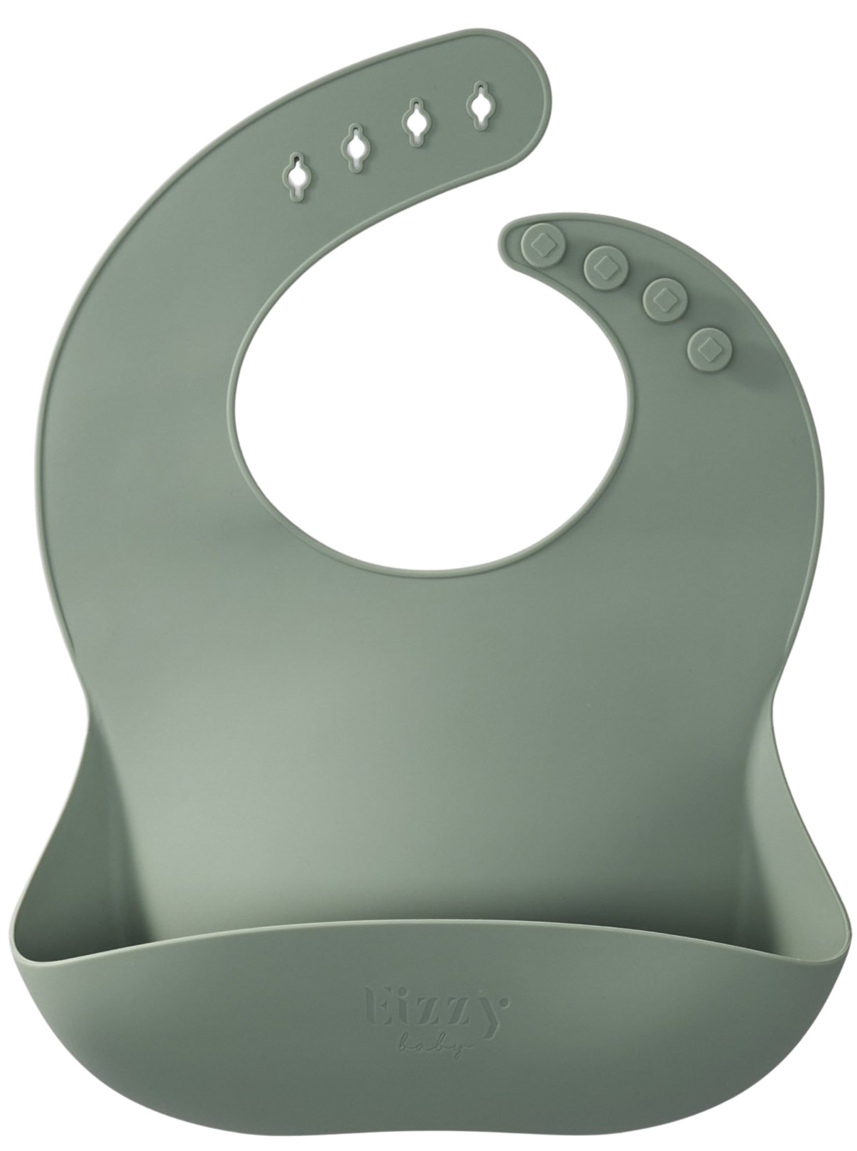 Baby Silicone Bib (Sage)