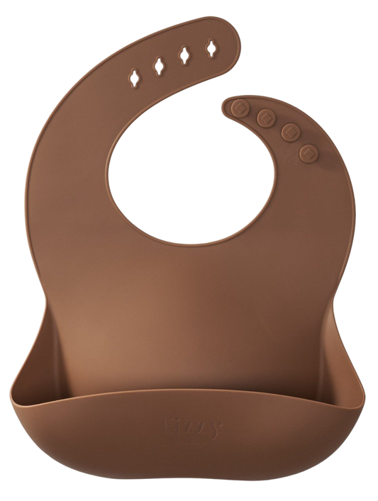 Baby Silicone Bib (Cocoa)