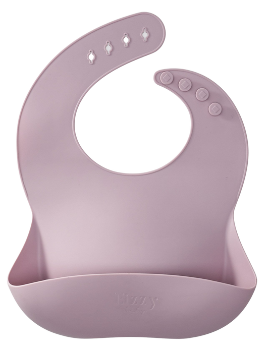 Baby Silicone Bib (Mauve)