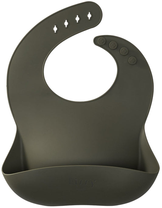 Baby Silicone Bib (Olive)